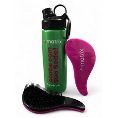 Kit Garrafa e Escova de Cabelo Matrix Personalziada