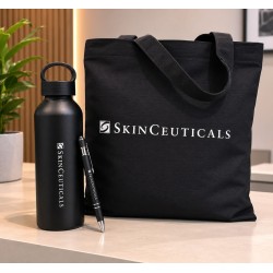 Kit Bolsa ecológica, Garrafa e Caneta Skinceuticals Personalizado