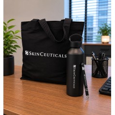Kit Bolsa ecológica, Garrafa e Caneta Skinceuticals Personalizado