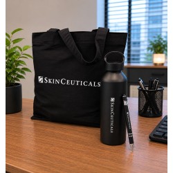 Kit Bolsa ecológica, Garrafa e Caneta Skinceuticals Personalizado