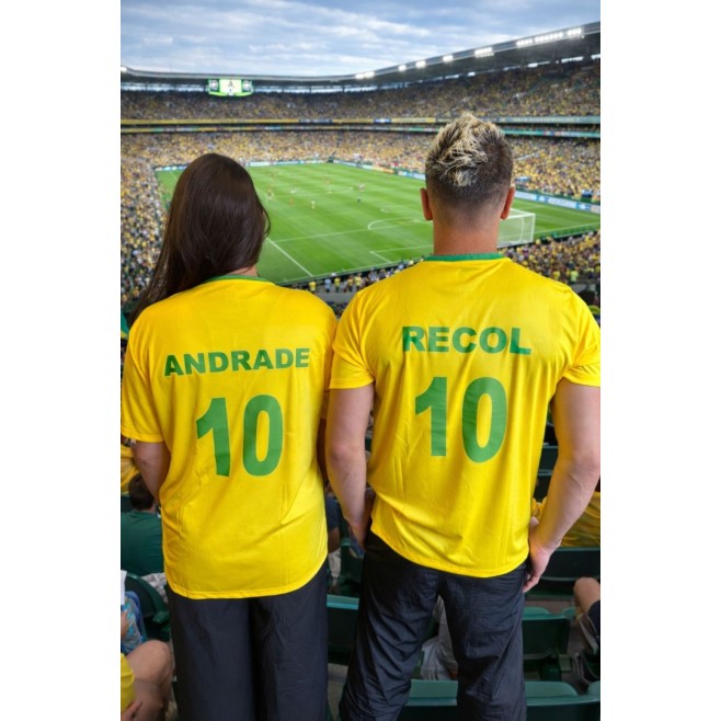 Camisa Futebol Seleção Brasileira Personalizada