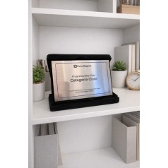 Placa reconhecimento e estojo veludo Personalizado