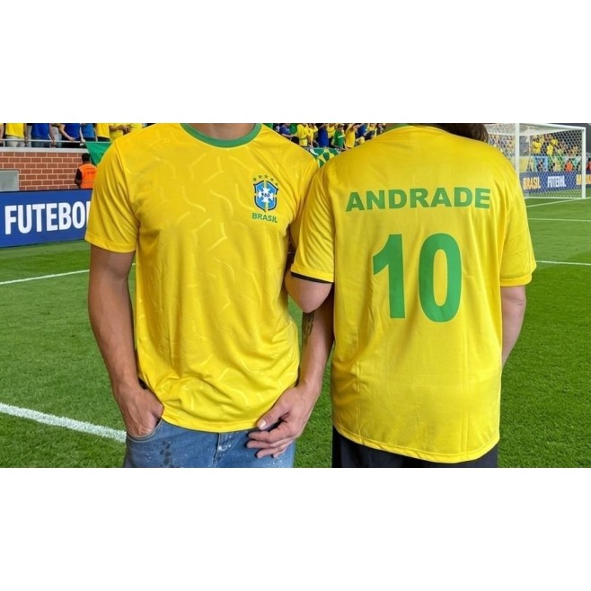 Camisa Futebol Seleção Brasileira Personalizada