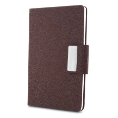 Caderno a5 em pu e fibra de café ou chá Personalizado