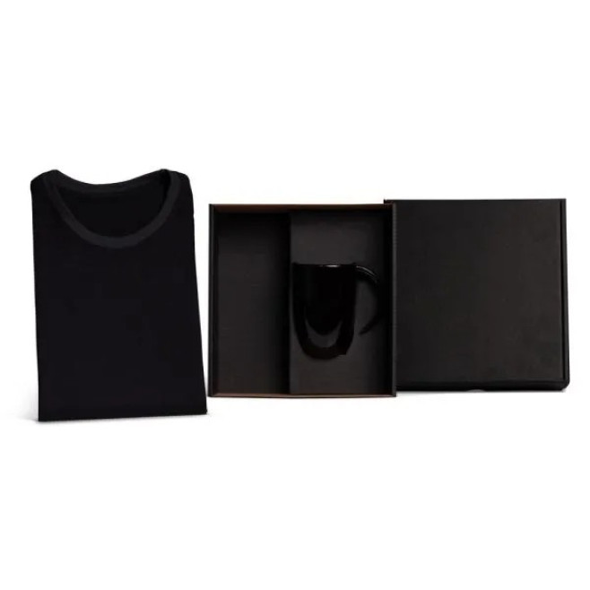 Kit Caneca Em Cerâmica Preta E Camiseta - 2 Pçs Personalizado 