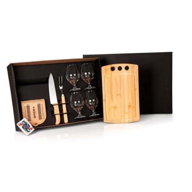 Kit Churrasco, Cerveja e Truco 8 Peças Personalizado 