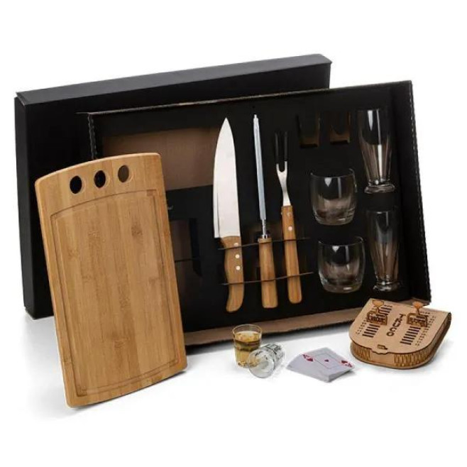 Kit Churrasco, Drinks e Truco 12 Peças Personalizado 