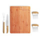 Kit Para Churrasco Em Bambu / Madeira / Inox - 5 Peças Personalizado