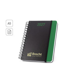 Agenda A5 em papel 100% reciclado e acabamento mate Personalizada