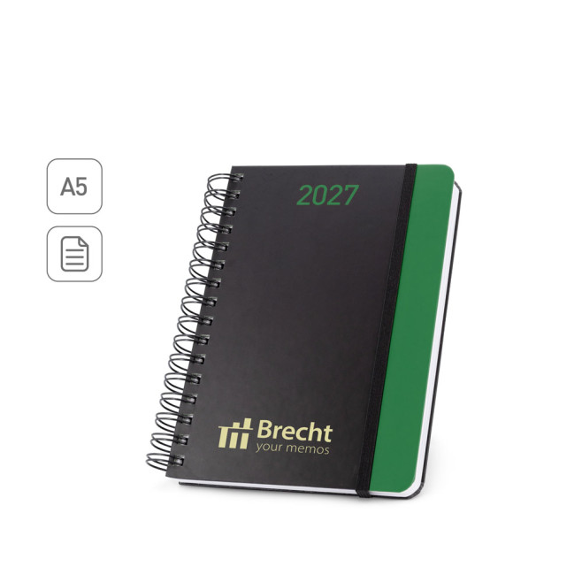 Agenda A5 em papel 100% reciclado e acabamento mate Personalizada