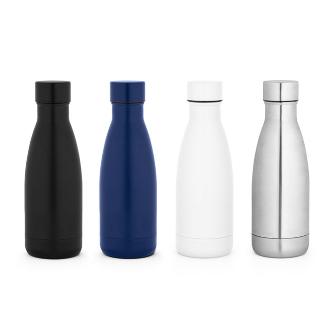 Garrafa térmica em aço inox 90% reciclado de parede dupla isolada a vácuo, com acabamento em mate (400 mL) Personalizada