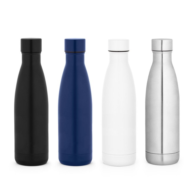 Garrafa térmica em aço inox 90% reciclado de parede dupla isolada a vácuo, com acabamento em mate (520 mL) Personalizada