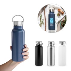 Garrafa térmica em aço inox 36% reciclado de parede dupla isolada a vácuo (810 mL) Personalizada