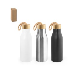 Squeeze em aço inox 90% reciclado, de parede simples com acabamento em mate (570 mL) Personalizado