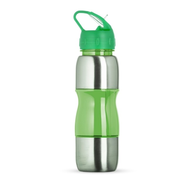 Squeeze plastico com metal 600ml com logotipo