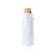 Garrafa alumínio 500ml tampa bambu com logotipo