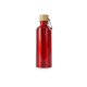 Garrafa alumínio 500ml tampa bambu com logotipo