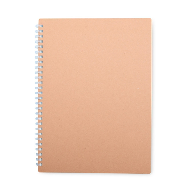 Caderno kraft com logotipo