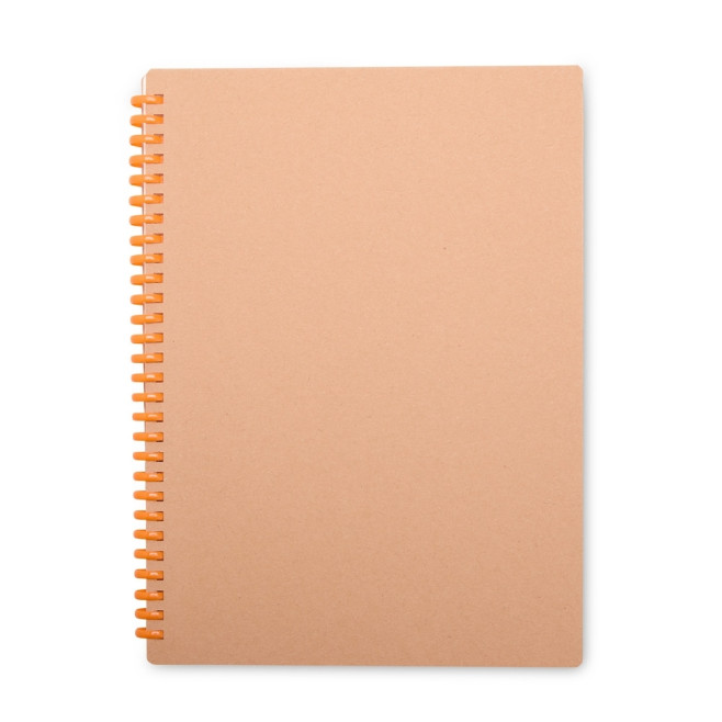 Caderno kraft com logotipo