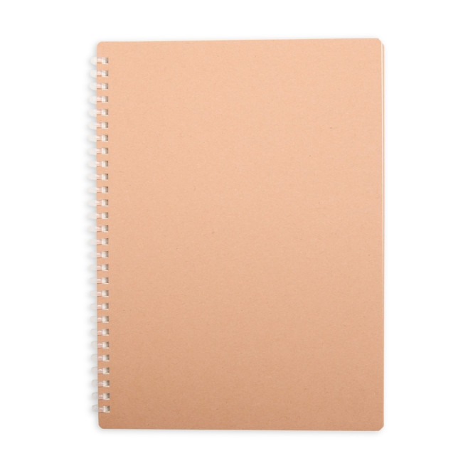 Caderno kraft com logotipo