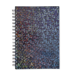 Caderno holográfico com pauta para brinde