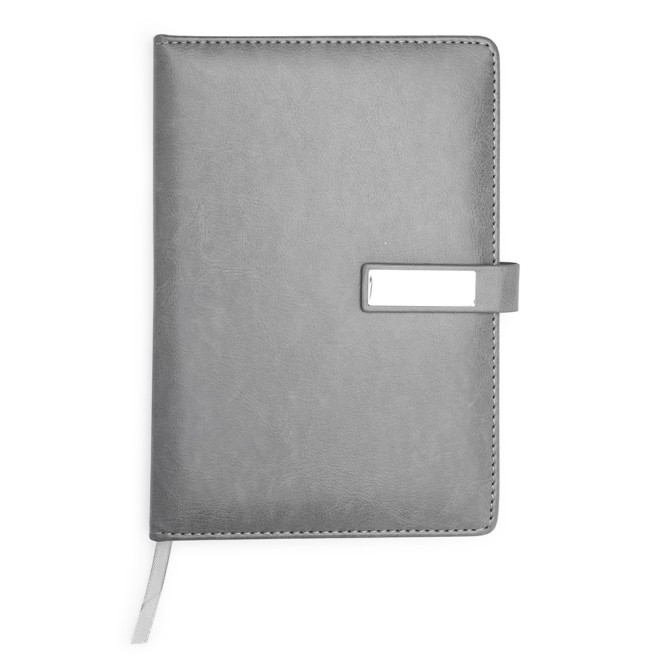 Caderneta pu com logotipo